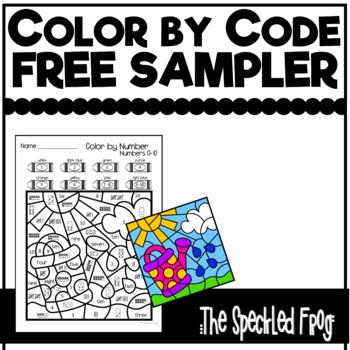 Preview of Color By Number: Free Sampler - Distance Learning