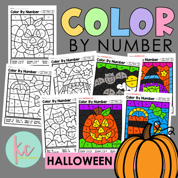 Color By Number: Halloween Edition by Kaitlyn Cheshire | TPT