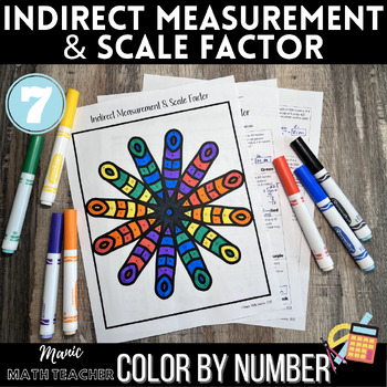 Preview of Color By Number - Indirect Measurement & Scale Factor - 7th Grade Math