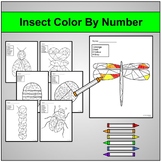 Color By Number Insects