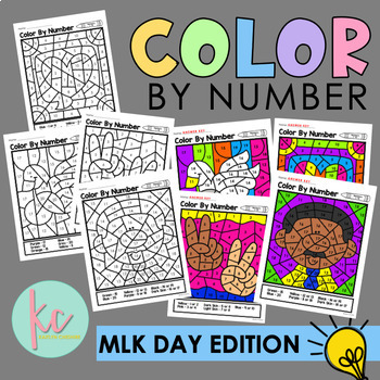 Preview of Color By Number: MLK Day Edition