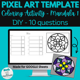 Color By Number Mandala 1 Pixel Art-DIY 10 Questions-Creat