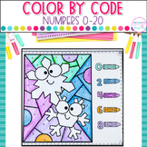 Color By Number Math Activities Numbers 1-20 Color By Code