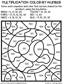 Color-By-Number Multiplication: Earth Day Edition by Allyson VerSchave