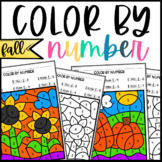 Fall Coloring Pages | Color by Number | Numbers 1-10 Recognition