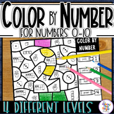 Color By Number - Number Recognition & Subtizing - Numbers