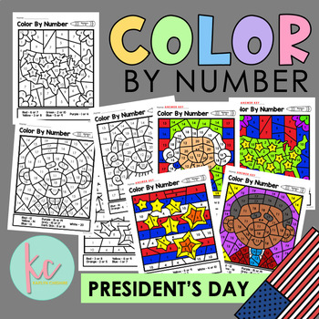 Preview of Color By Number: President's Day Edition