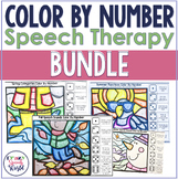 Color By Number Speech Therapy Activities for the Year