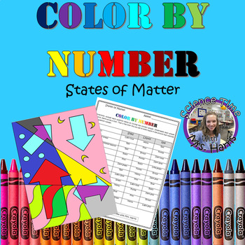 Preview of Color By Number- States of Matter