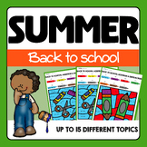 Color By Number | Summer Back To School 3 digit Addition S