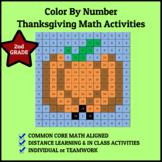 Color By Number Mystery Picture Thanksgiving Math Activiti