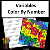 Color By Number Variables in Science Investigations & Expe