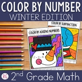 Winter Color By Number | Two Digit Addition and Subtractio