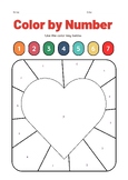 Color By Number Worksheet | Valentines Day Things Math Act