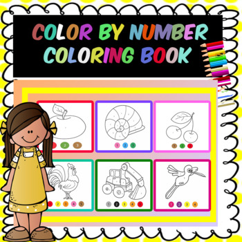 Preview of Color By Number for kids: Activity Book