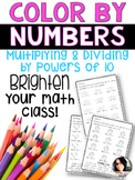 Color By Numbers Multiplying and Dividing By Powers of 10 