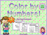 Color By Numbers: Spring themed!