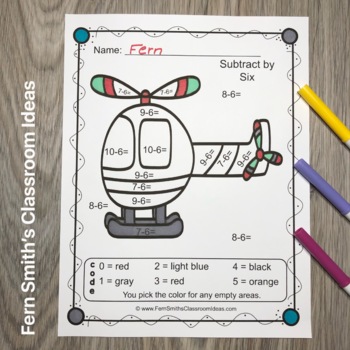 Download Color By Numbers Transportation Subtraction With Bonus Coloring Pages