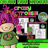 Colour By Numbers Trolls Multiplication and Division UK Version