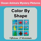Color By Shape - Color By Code | Math Mystery Picture - Oc