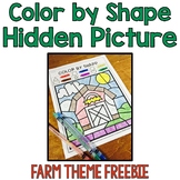 Color By Shape Freebie: Farm