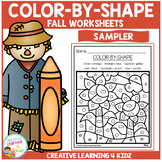 Color By Shape Worksheet: Fall Sampler