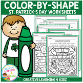 Color By Shape Worksheets: St. Patrick's Day