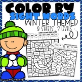 Color-By-Sight Word Winter Themed