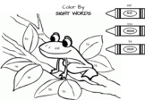 Color By Sight Words - Frog