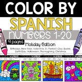 Color By Spanish Numbers 1-20