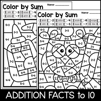 Color By Number: Back to School Addition & Subtraction by Amanda Garcia