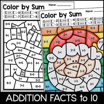 Color By Number: Christmas Addition & Subtraction Practice by Amanda Garcia