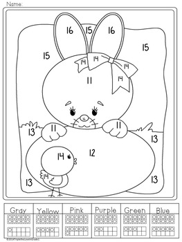 Color By Ten Frame - Spring Theme by Triple the Love in Grade 1 | TpT