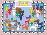 Color Cats Graphic Set