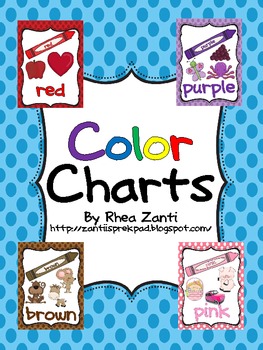 Color Charts by Rhea Zanti | Teachers Pay Teachers