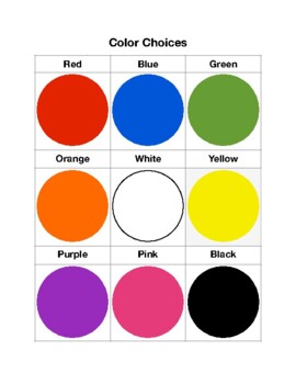 Color Choices - Circle Shapes - Early Intervention - AAC - Apraxia | Bundle