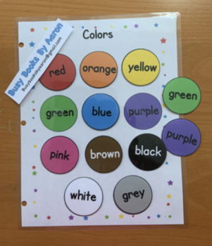 Preview of Color Circles - Busy Book Activity