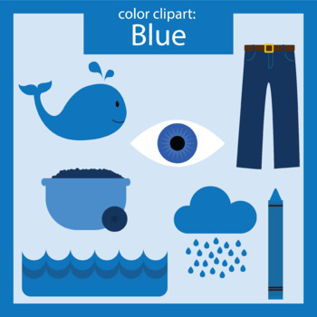 Color Clip art: blue objects by ThinkingCaterpillars | TpT