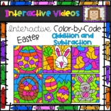 Color Code Interactive Videos - Easter Addition and Subtraction