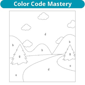 Preview of Color Code Mastery: Kindergarten Worksheets for Creative Color Matching