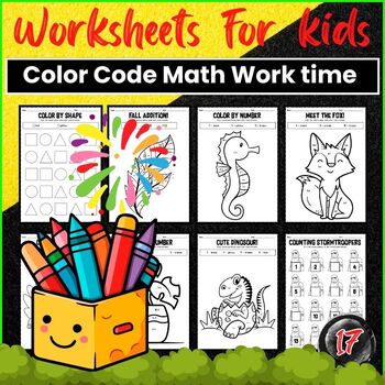 Preview of Color Code Math by Numbers Addition and Subtraction Worksheets