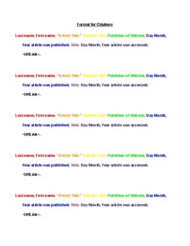Preview of Color Coded Bibliography