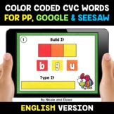 Color Coded CVC Word Work for Google and Seesaw - Distance