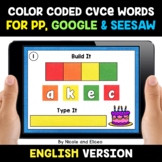 Color Coded CVCe Word Work for Google and Seesaw - Distanc