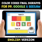 Color Coded Ending Digraphs Word Work for Google and Seesa