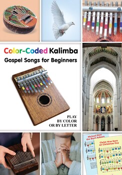 Preview of Color-Coded Kalimba. Gospel Songs for Beginners: Play by Color or by Letter