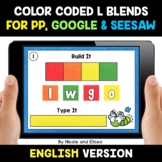 Color Coded L Blends Word Work for Google and Seesaw - Dis