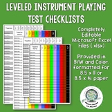 Color Coded Leveled Playing Test Charts for Recorder Ukule