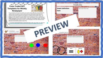 Preview of Color Coded N2Y Templates for Virtual/Digital Instruction