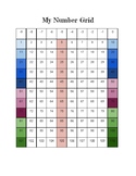 Color Coded Number Grid -9 through 110